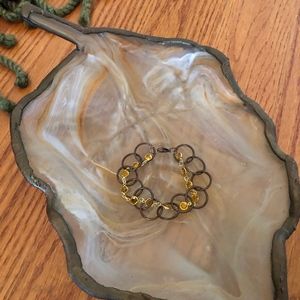 Rachel Eva Mixed Media Swarovski Topaz bracelet